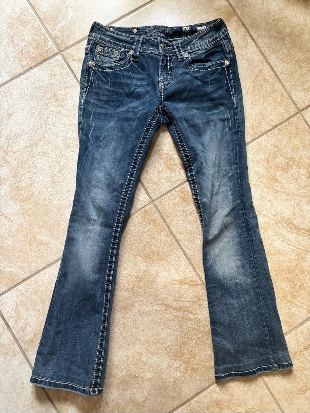 Miss Me Dark Blue Flare Jeans